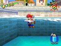 une photo d'Ã©cran de Super Mario Sunshine sur Nintendo Gamecube